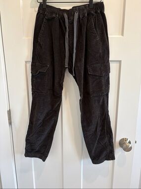 Sanctuary Black Cargo Jogger Pants with Drawstring